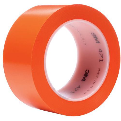 3M - Ruban adhésif vinyle 471 - Orange 33m x 50mm - Haute performance