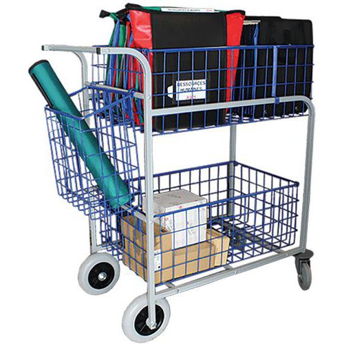 Chariot De Distribution 2 Corbeilles 1 Corbeille Arrière