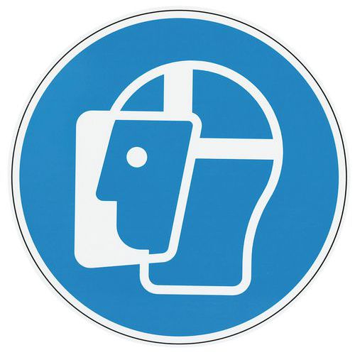 Panneau Visière De Protection Obligatoire Aluminium 200 Mm