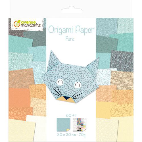 Papier Origami, Fourrures, 20 x 20 cm, 60F, 70g (6+) thumbnail image 1