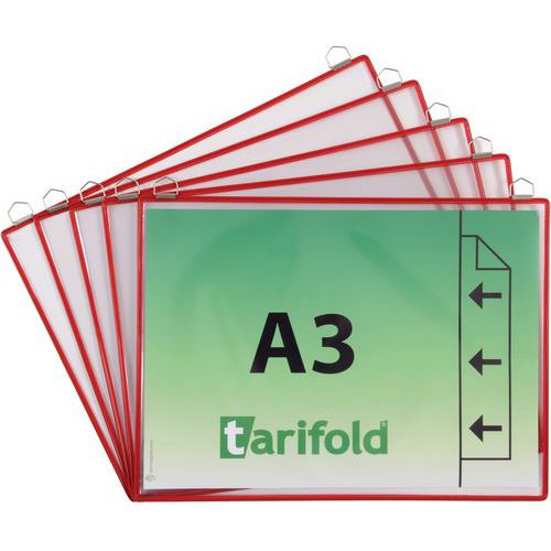 Poche A Anse A3 Horizontal Rouge