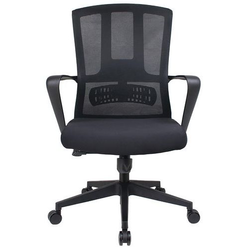 Manutan Expert - Fauteuil de bureau Qoni Noir - Télétravail Ergonomique - Hauteur Réglable - 120kg Max