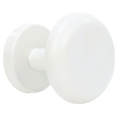 Manutan Expert - Patère 1 tête Acier Blanc - 6.5 x 6.5 x 4 cm - Robuste et Élégante