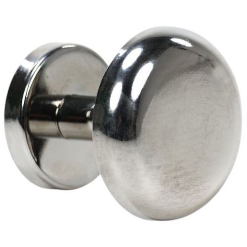 Manutan Expert - Patère 1 tête Acier Chromé Gris - 7 cm Largeur - Design et Robuste