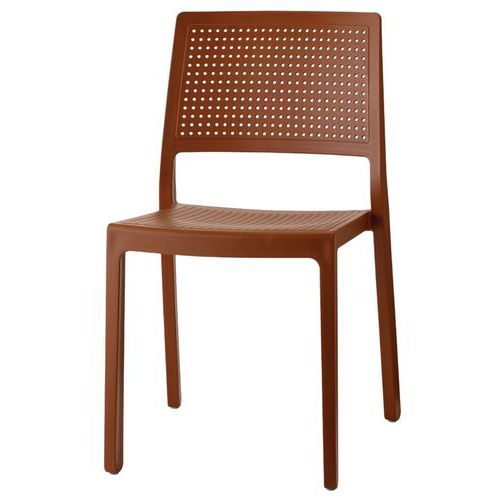 Lot De 6 Chaises Emi 4 Pieds - Terracotta