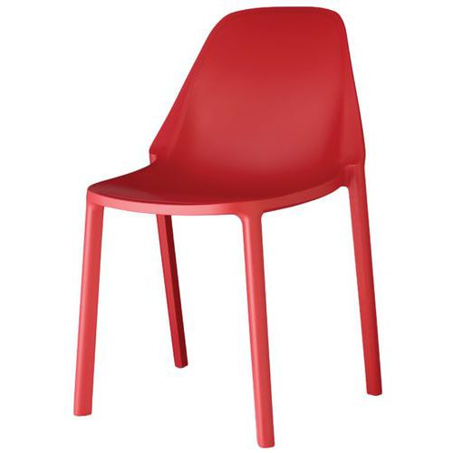 Lot De 6 Chaises Piu 4 Pieds - Rouge