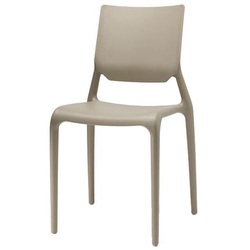 Lot De 6 Chaises Sirio 4 Pieds -taupe