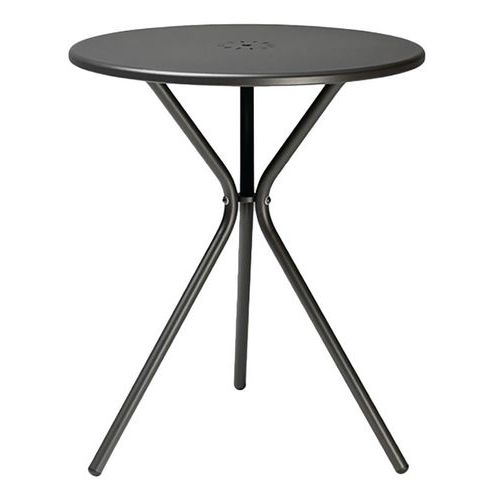 Lot De 2 Tables Leo Ã˜60 Cm Acier Galvanisé Peint Anthracite