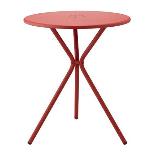Lot De 2 Tables Leo Ã˜60 Cm Acier Galvanisé Peint Terracotta