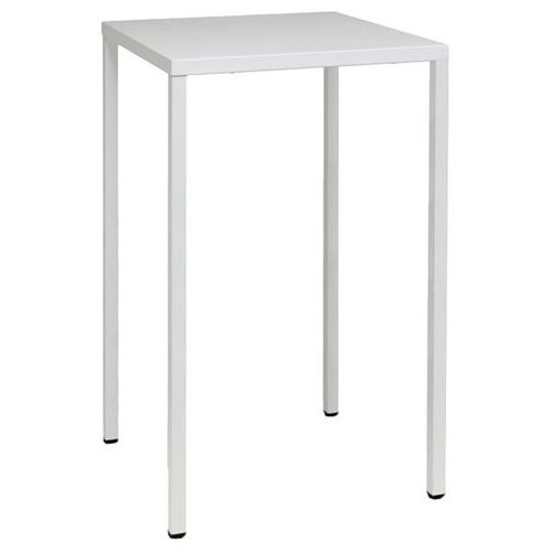 S-CAB - Mange debout Summer Carré 70x70cm - Hauteur 110cm - Blanc - Acier - Usage Collectivité