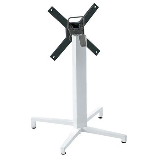 Pied De Table Carré Domino Rabattable Carré Ht 73 Cm Blanc