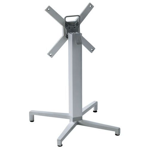 Pied De Table Carré Domino Rabattable Carré Ht 73 Cm Argent