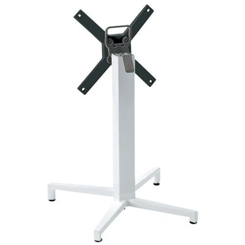 Pied De Table Rond Domino Rabattable Ht 73 Cm Blanc