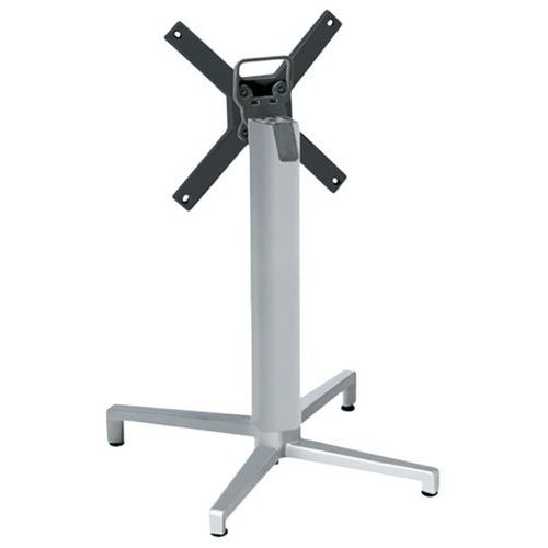 Pied De Table Rond Domino Rabattable Ht 73 Cm Argent