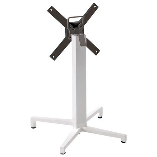 Pied De Table Rond Domino Rabattable Ht 109 Cm Blanc