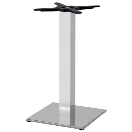 Pied Table Tiffany Ht 73cm Base Carrée Col 80x80mm Inox /alu