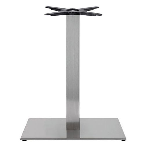 Pied Table Tiffany Ht 73 Cm Base Rectang Col Carrée Inox