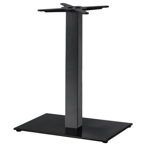 Pied Table Tiffany Ht 73 Cm Base Rectang Colonne Carrée Noir