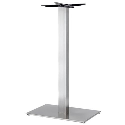 Pied Table Tiffany Ht 109 Base Rect Colon. Carrée Inox Satin