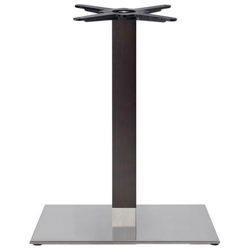 Pied Table Tiffany Ht109cm Base Rectang Inox Col Wengué