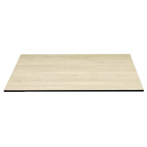 Plateaux Table 80x80cm Strat Ã‰p. 10 Mm - Effet Chêne Taupe