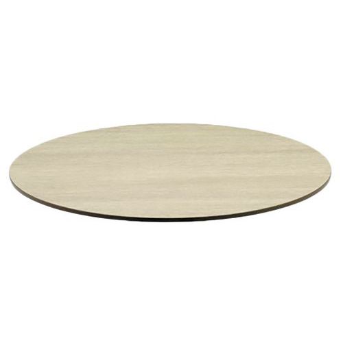 Plateaux Table Ã˜70 Cm Strat Ã‰p. 10 Mm - Effet Chêne Taupe