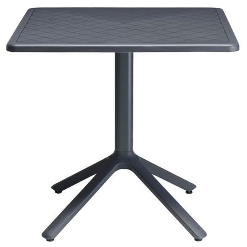 S-CAB - Table Eco Carrée 70x70 cm Technopolymère Anthracite - Usage Collectivité Régulier - Design Moderne