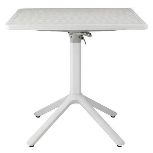 Table Eco 80 X 80 Cm Technopolymère Plateau Lisse - Lin