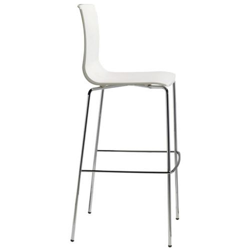 Lot De 2 Tabourets Alice Hauteur 80 Cm Lin - Chromé