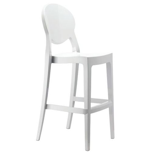 Lot De 2 Tabourets Igloo Hauteur 74 Cm - Blanc Brillant