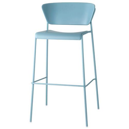 Tabourets Lisa Technopolymère Hteur 75 Cm - Peint Bleu Clair