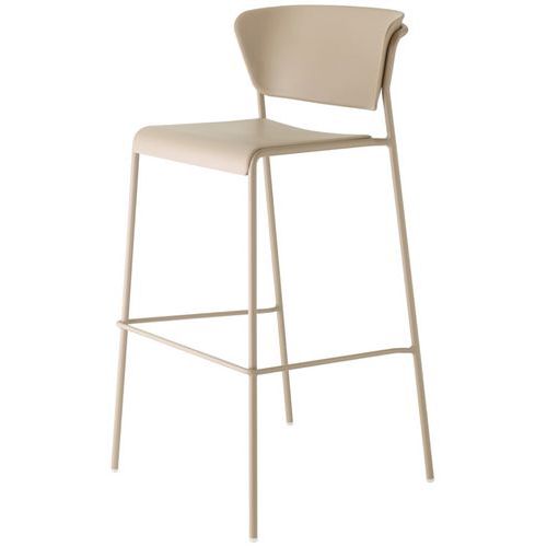 Tabourets Lisa Technopolymère Hauteur 75 Cm - Peint Taupe