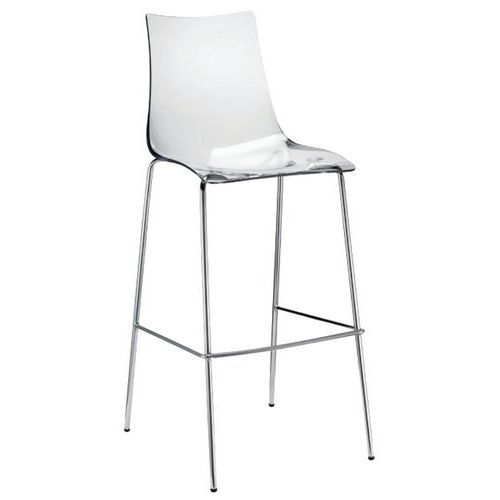 Lot De 2 Tabourets Zebra Antichoc Hauteur 80 Cm Transparent