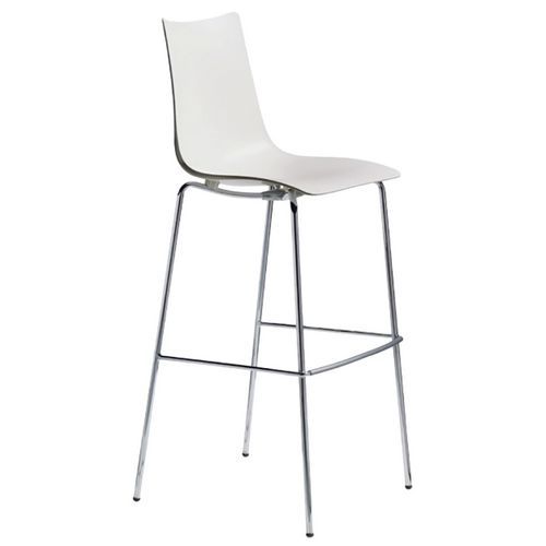 Lot De 2 Tabourets Zebra Hauteur 65 Cm Lin - Chromé