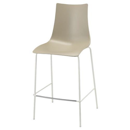 Lot De 2 Tabourets Zebra Hauteur 65 Cm Taupe - Peint Lin