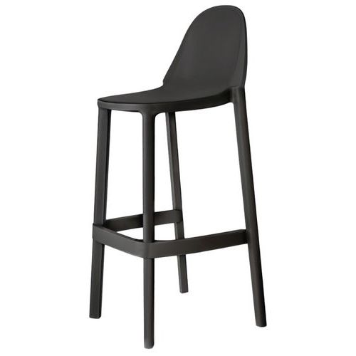 Lot De 4 Tabourets Piu Hauteur 75 Cm - Anthracite