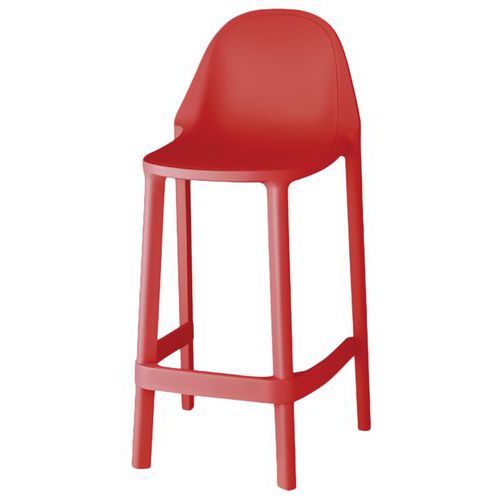 Lot De 4 Tabourets Piu Hauteur 65 Cm - Rouge