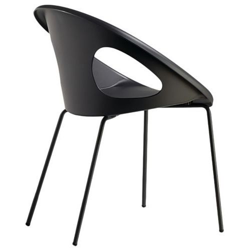 Lot De 2 Fauteuils Drop Anthracite - Peint Anthracite