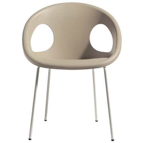 Lot De 2 Fauteuils Drop Taupe - Peint Lin