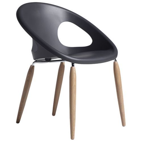 Lot De 2 Fauteuils Drop Anthracite - Chêne Blanchi