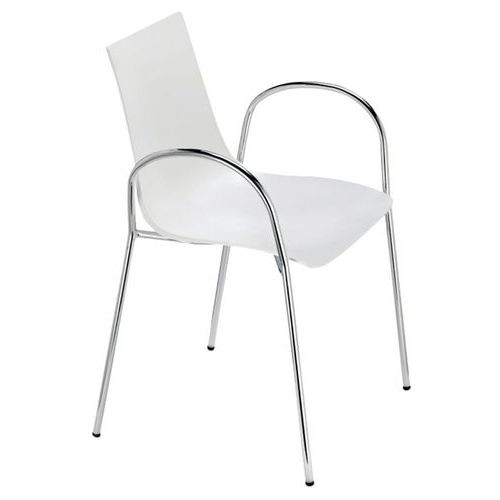 Lot De 2 Fauteuils Zebra Avec Accoudoirs Lin - Chromé