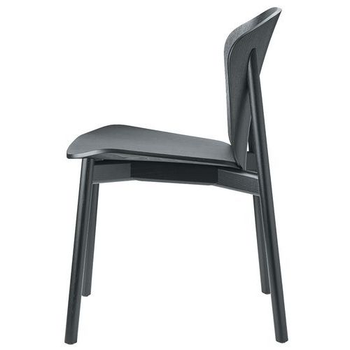 Chaise Finn Bois 4 Pieds Frêne Noir
