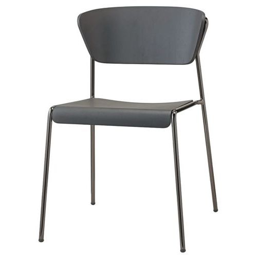 Chaise Lisa Wood 4 Pieds - Bois Naturel/chromé