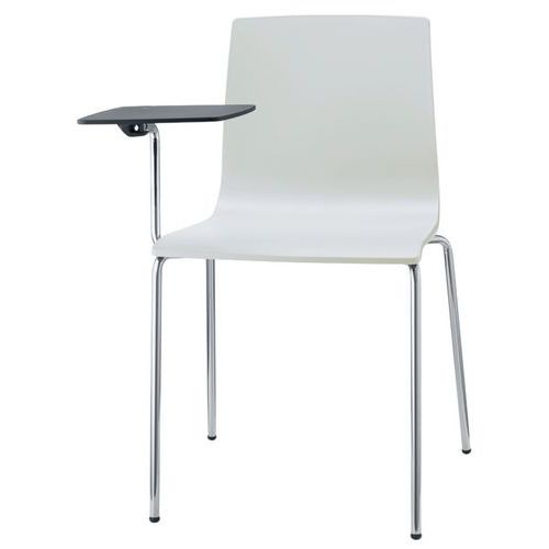 Chaises Alice 4p Avec Tablette Technopolymère Lin - Chromé