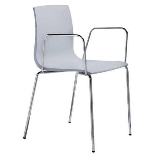 Lot De 2 Chaises Alice Avec Accoudoirs Gris Clair