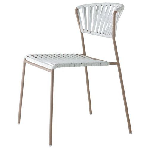 Chaises Lisa Club 4 Pieds Corde Pvc Blanc - Peint Lin