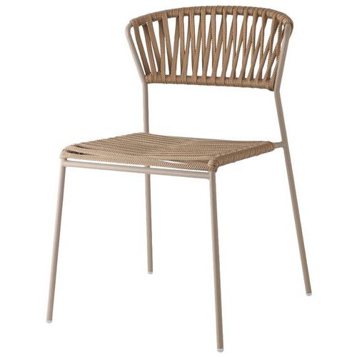 Lot De 2 Chaises Lisa Filo 4 Pieds Corde Taupe - Peint Taupe