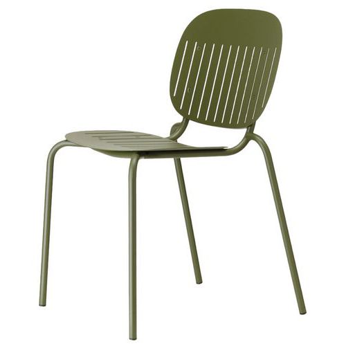 Lot De 2 Chaises Si-si Barcode 4 Pieds - Vert Olive