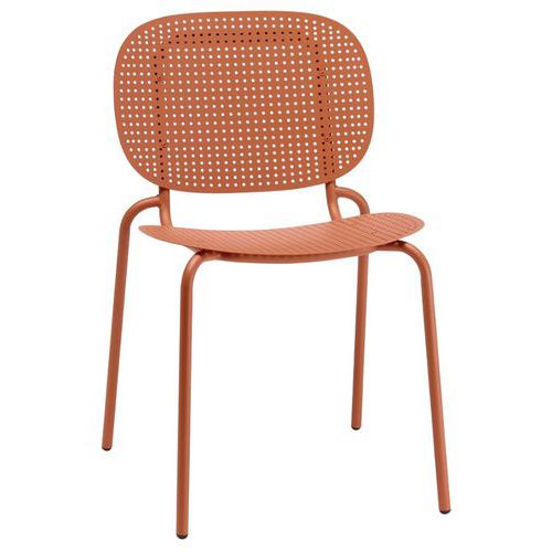 Lot De 2 Chaises Si-si Dots 4 Pieds - Terracotta