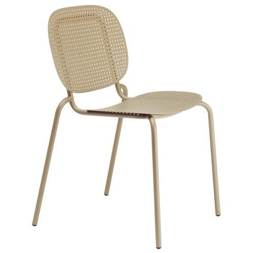 Lot De 2 Chaises Si-si Dots 4 Pieds - Taupe